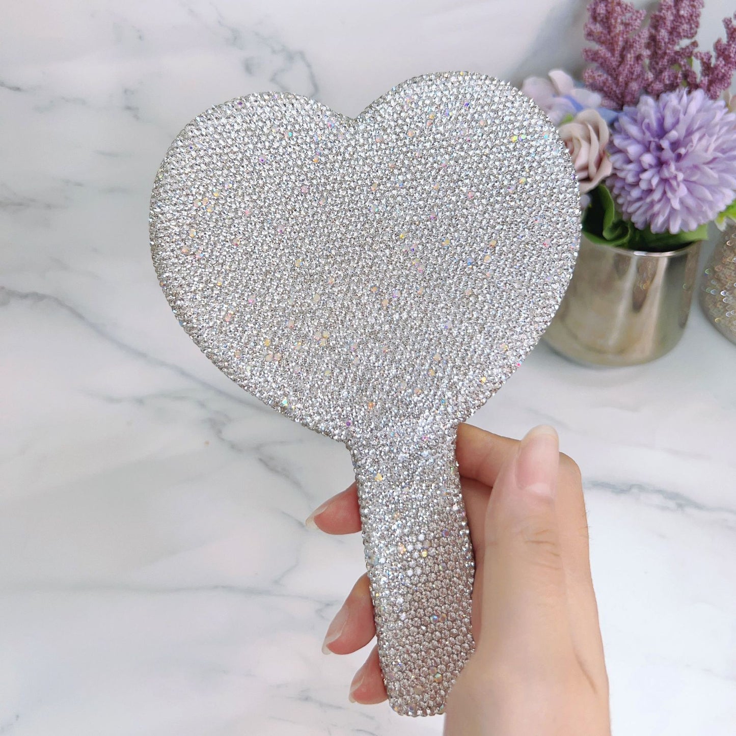 Espejo de Mano - Corazon brillos - We cosmetics