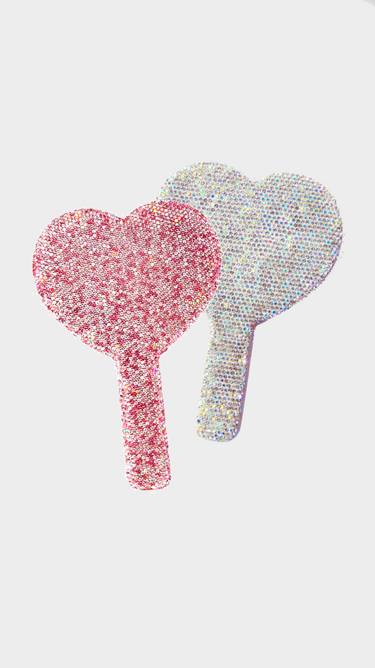 Espejo de Mano - Corazon brillos - We cosmetics